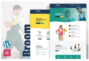 Themeforest Broom — Elementor Cleaning Companу Template Kit слив