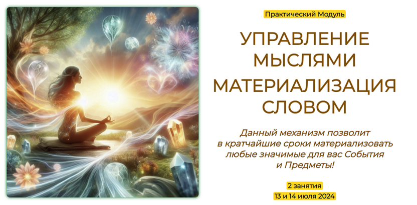 Эмилия Франк Управление мыслями. Материализация словом 2024 слив курса