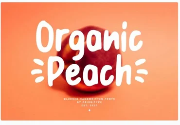 Fontbundles Organic Peach - Blurred Handwritten Fonts 2021 слив