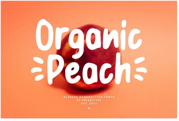 Fontbundles Organic Peach - Blurred Handwritten Fonts 2021 слив курса