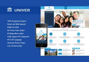Smartaddons SJ Univer v3.9.6 - шаблон образования Joomla слив