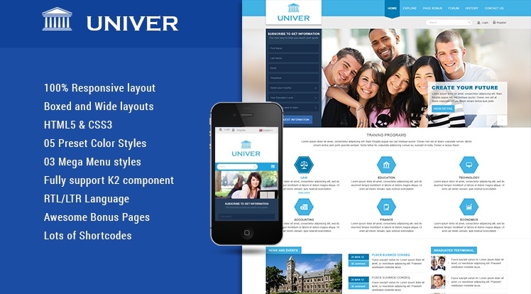 Smartaddons SJ Univer v3.9.6 - шаблон образования Joomla слив курса