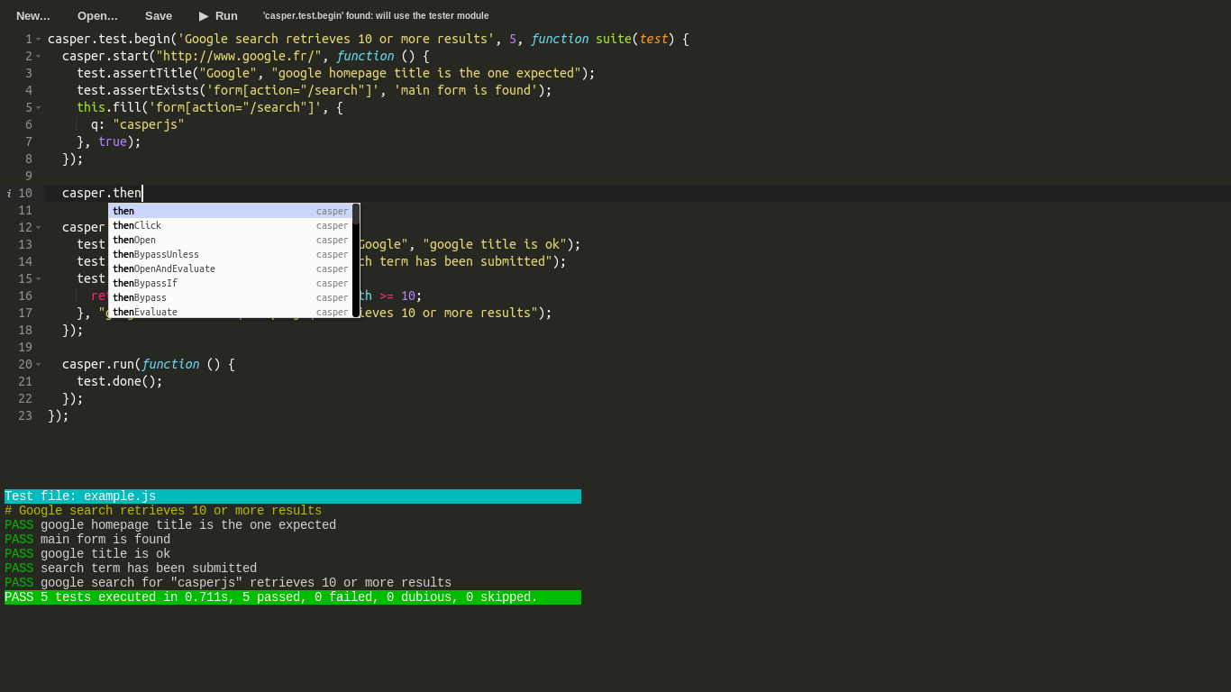Ide для создания скриптов для парсинга на основе phantomjs casperjs слив курса