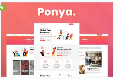 Themeforest Ponya - Social Media Agency Template Kit слив