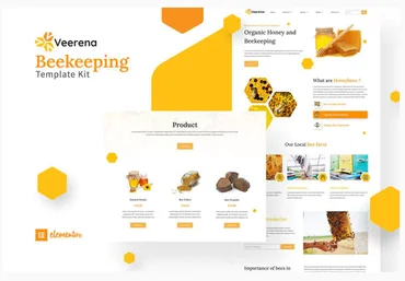 Themeforest Veerena - Honey Bee Elementor Template Kit скачать слив