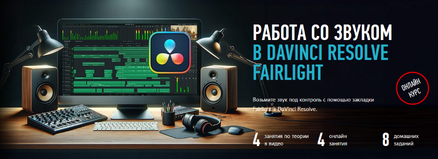 Артур Орлов Profileschool Работа со звуком в DaVinci Resolve Fairlight 2024 слив курса