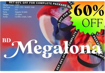 Creativemarket BD Megalona Font слив