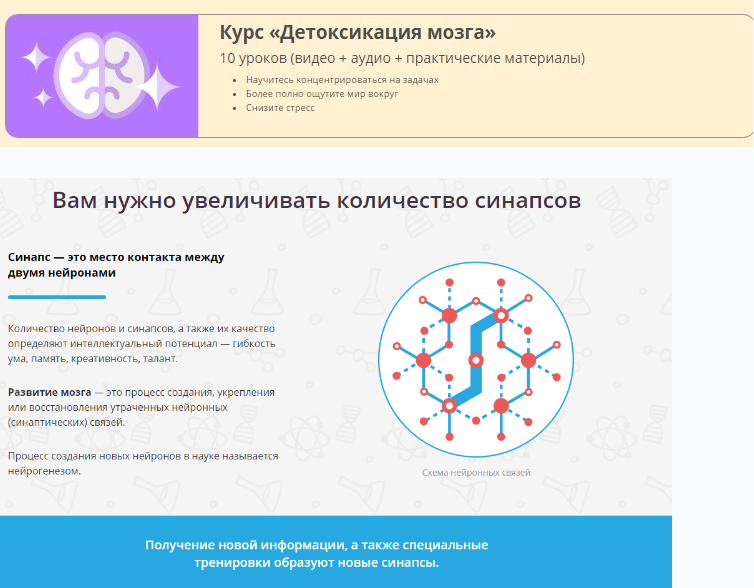 Викиум Детоксикация мозга слив курса