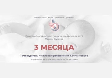 Марина Ступина Путеводитель по жизни с ребенком от 3 до 6 месяцев 2020 слив