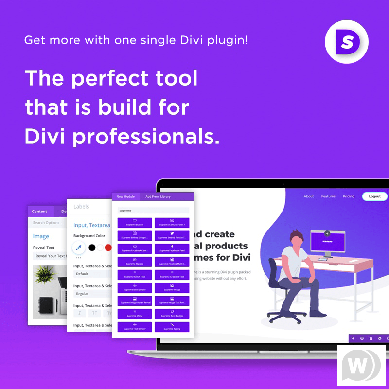 Divisupreme Divi Supreme Pro v3.8.4 - креативные модули для Divi WordPress слив курса