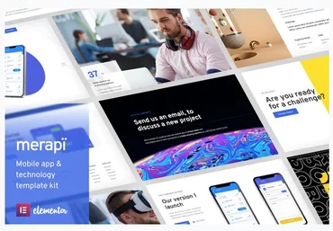 Themeforest Merapi - Mobile App & Technology Template Kit слив