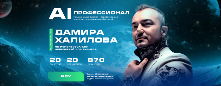 Дамир Халилов AI профессионал 2023 слив курса