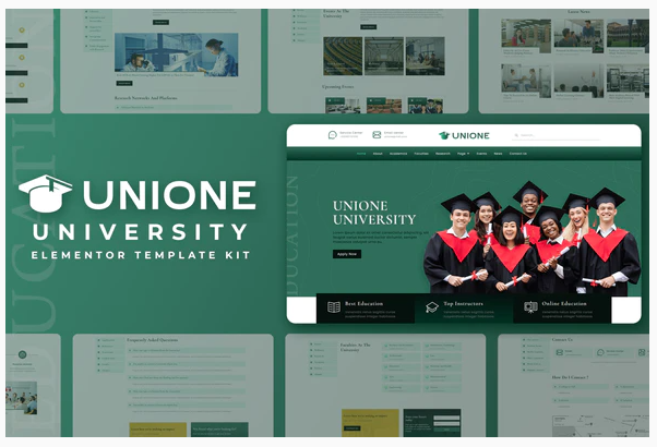 Themeforest Unione - University Elementor Template Kit слив курса