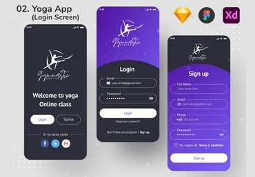 Uplabs Yoga App Login Screen 2021 слив