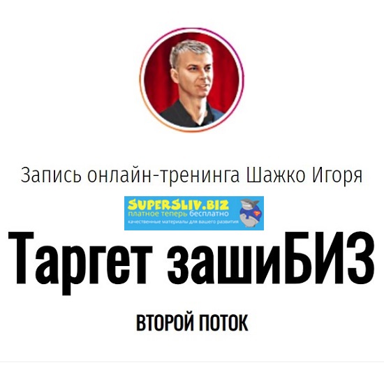 Игорь Шажко Таргет зашиБИЗ 2019 слив курса