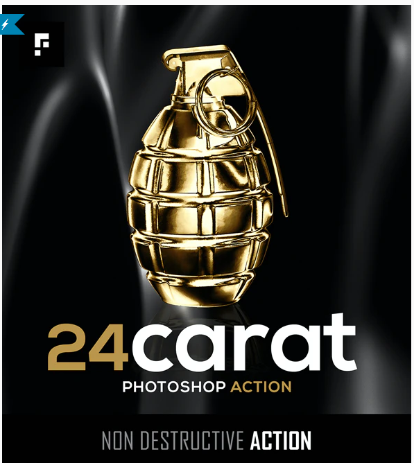 Graphicriver 24 Carat Photoshop Action 2020 слив курса