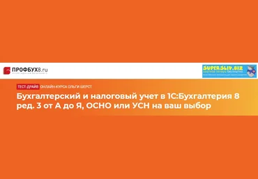 ПРОФБУХ8 Бухгалтерский и налоговый учет в 1С:Бухгалтерия 8 ред. 3 от А до Я 2020 слив
