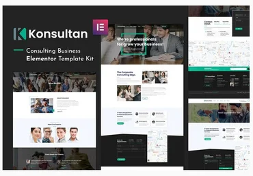 Themeforest Konsultan Kit - Consulting Business Elementor Template Kit слив