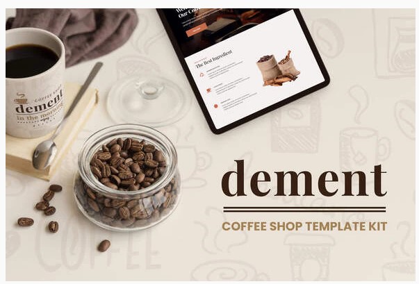 Themeforest Dement - Coffee Shop Elementor Template Kit слив курса