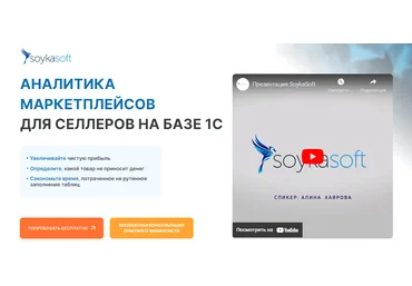 SoykaSoft Оксана Шабрина — Аналитика маркетплейсов для селлеров на базе 1С 2024 слив