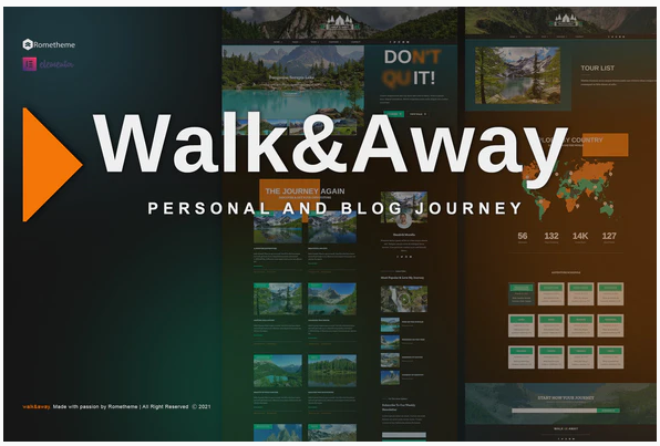 Themeforest Walk&Away - Travel Blog & Tours Elementor Template Kit слив курса
