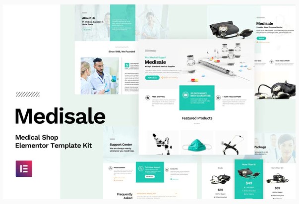 Themeforest Medisale - Medical Shop Elementor Template Kit слив курса