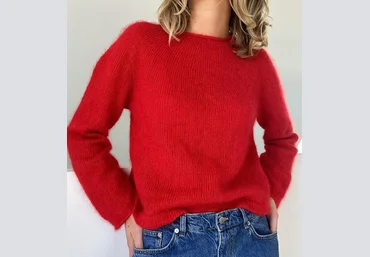Lene Holme Samsøe Вяжи.ру Простой пуловер Plain Yoke Blouse, вязаный гладью сверху 2024 слив