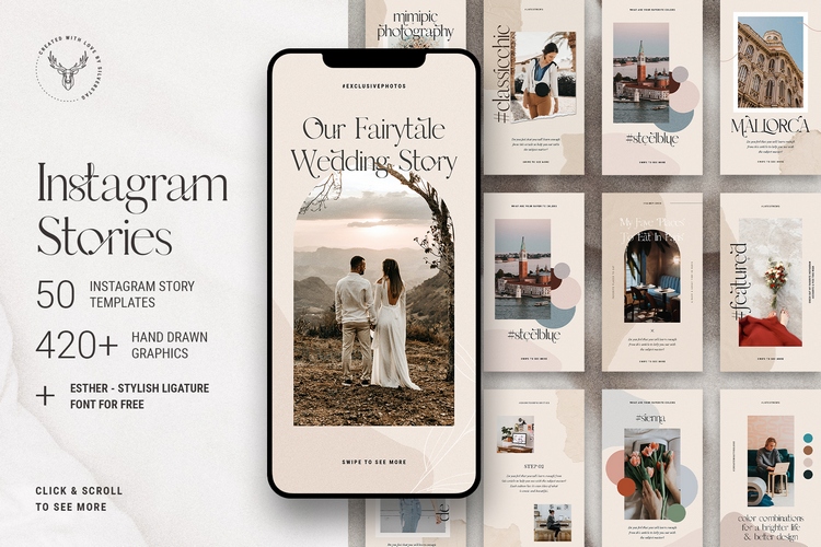 Creativefabrica #InstaFlow - 50 Instagram Stories Pack 2020 слив курса