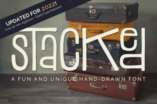 Creativefabrica Stacked Font 2022 слив курса