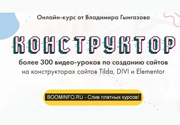 Владимир Гынгазов Конструктор. 4х недельный практикум по созданию сайтов на конструкторах 2019 слив