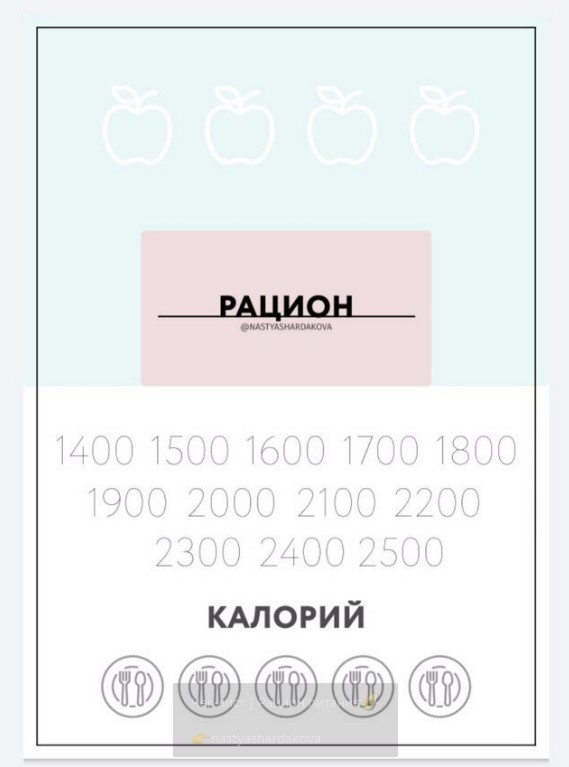Nastyashardakova Чек-лист «Рацион питания» 2020 слив курса