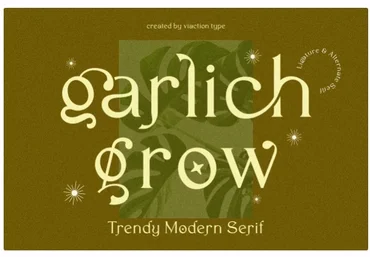 Creativemarket Garlich Grow - Trendy Modern Serif 2021 скачать слив