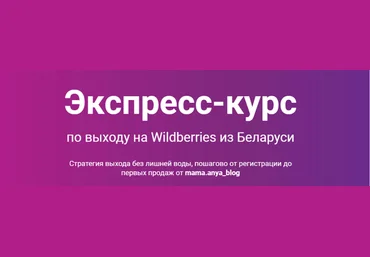 Анна Бурак mama.anya_blog Экспресс-курс по выходу на Wildberries из Беларуси 2025 скачать слив