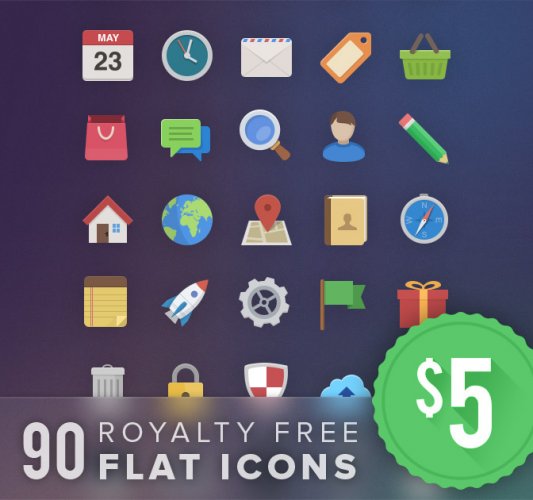 migtydeals 90 иконок в PSD формате 2018 слив курса