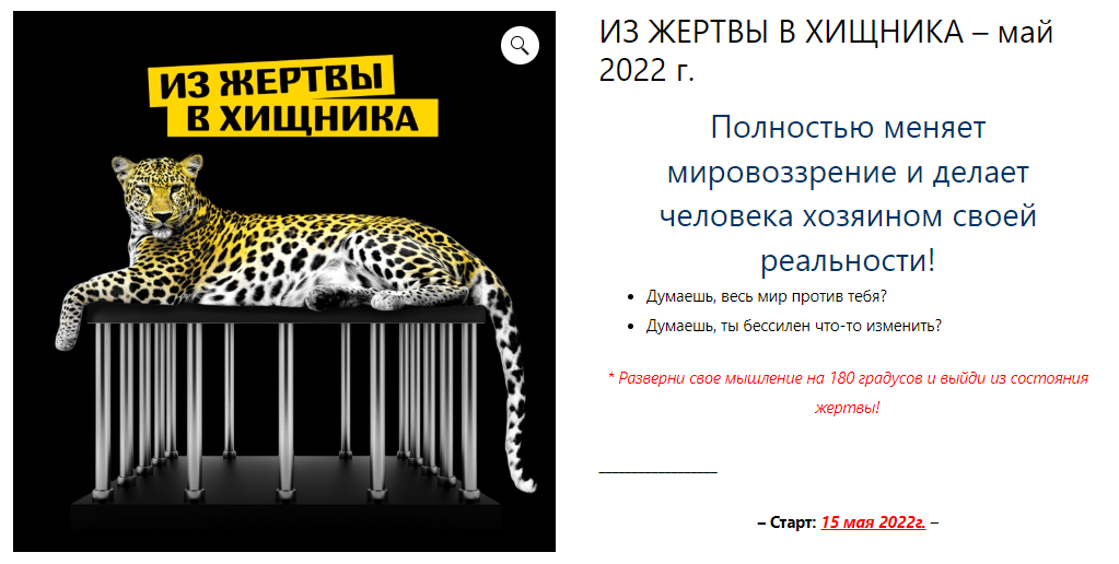 Владимир Баранов Из жертвы в хищника 2022 слив курса