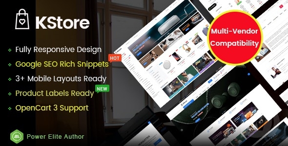 Themeforest KStore v1.0.0 - многофункциональная тема OpenCart 3 Hi-Tech слив курса