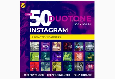 Graphicriver 50 Duotone Instagram Banners 2020 слив