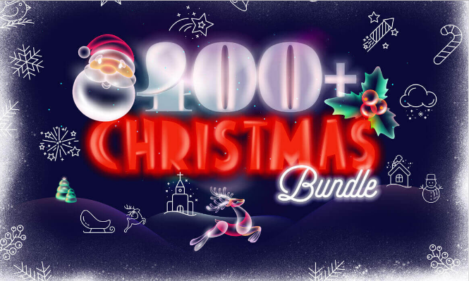 Mightydeals - 400+ рождественских и новогодних векторных дизайнов 2018 слив курса