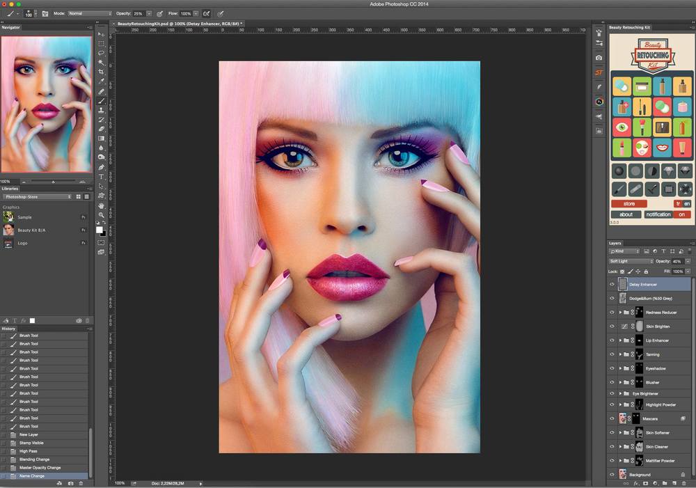 Beauty Retouching Kit - Панель для быстрой ретуши слив курса