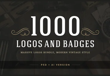 Creativemarket 1000 Logos and Badges Bundle скачать слив