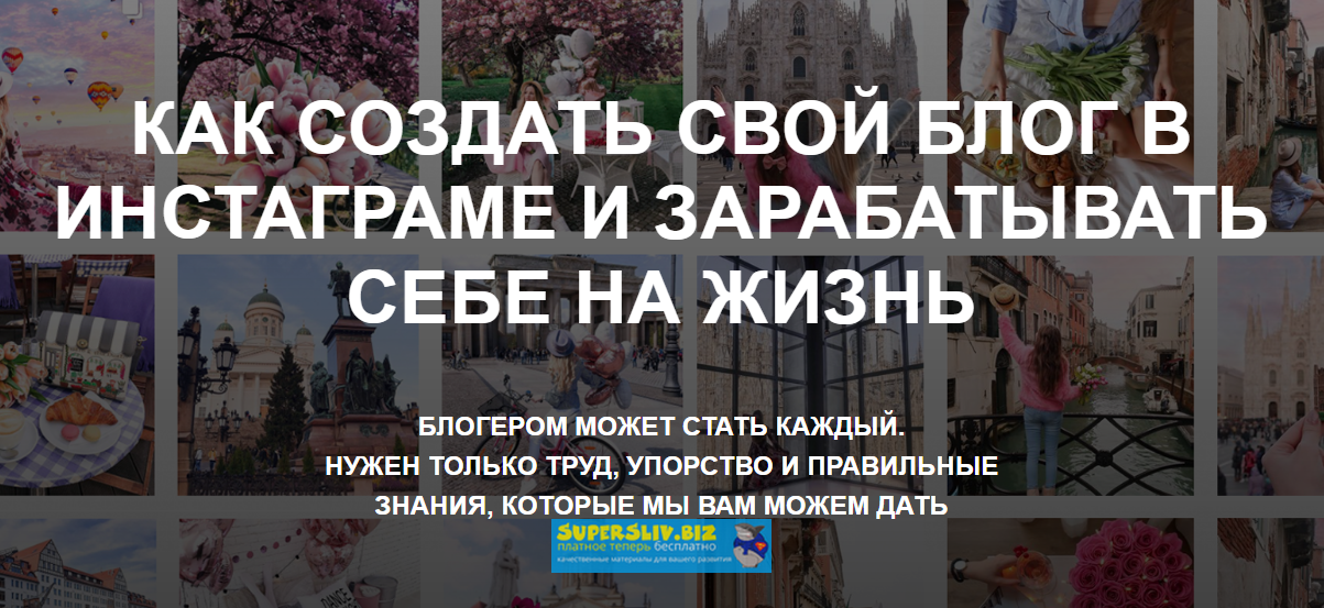 Алина Мельник Как создать свой блог в инстаграме и зарабатывать себе на жизнь 2019 слив курса