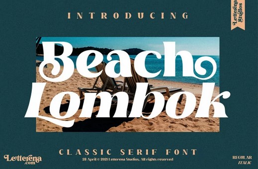 Fontbundles Beach Lombok - Luxury Serif Font слив курса