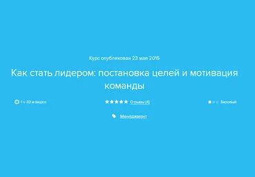 Нетология Как стать лидером: Постановка целей и мотивация команды. слив