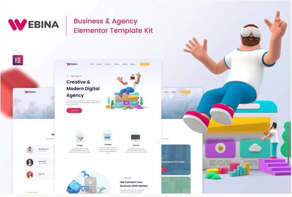 Themeforest Webina - Business Agency & Startup Elementor Template Kit слив курса