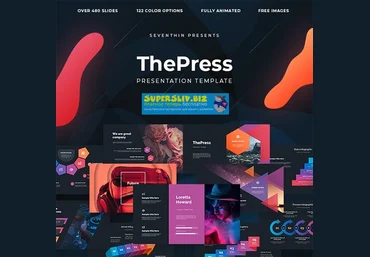 Envatomarket ThePress - Animated Powerpoint Template 2019 слив