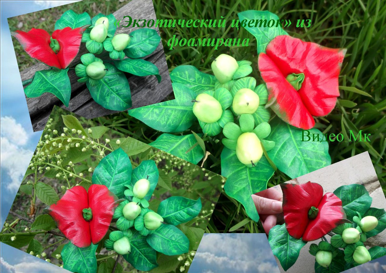 Экзотический цветок из фоамирана - Мирсанова 2016 слив курса