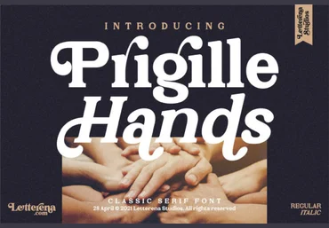 Creativefabrica Prigille Hands Font слив