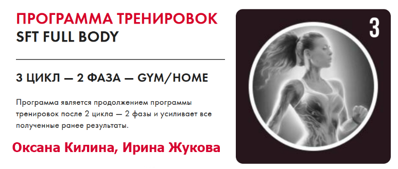Оксана Килина, Ирина Жукова SFT Fullbody. 3 фаза. Тариф Home 2024 слив курса