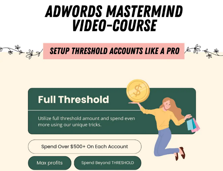 ADWORDS MASTERMIND Adwords аккаунты за 6$ с рекламным балансом 350$ 2023 слив курса