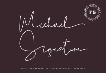Creativefabrica Michael Signature Font слив